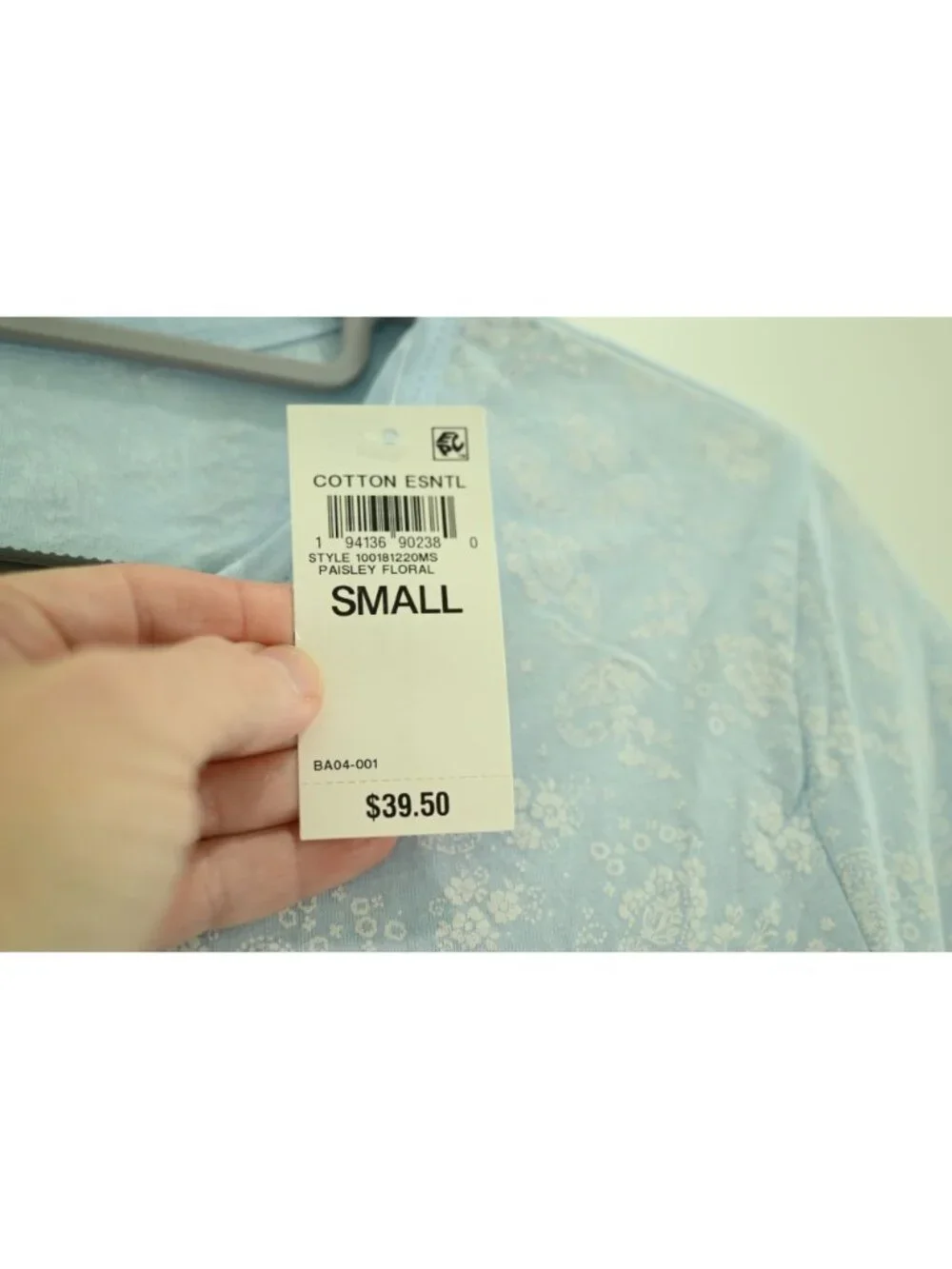 NWT Charter Club Cotton Printed Nightgown Sz S Blue Paisley Floral Sleepwear